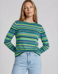 Sweater aus Bio-Baumwolle mit farbenfrohem Streifendesign