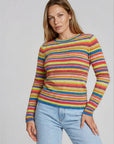 Sweater aus Bio-Baumwolle mit farbenfrohem Streifendesign