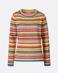Sweater aus Bio-Baumwolle mit farbenfrohem Streifendesign