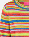 Sweater aus Bio-Baumwolle mit farbenfrohem Streifendesign