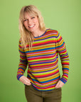 Sweater aus Bio-Baumwolle mit farbenfrohem Streifendesign
