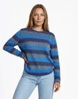 Sweater aus reiner Bio-Baumwolle mit Streifenmuster