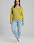 Cardigan aus Bio-Baumwolle mit Kontrastdetails