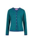 Cardigan aus Bio-Baumwolle mit Kontrastdetails