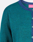 Cardigan aus Bio-Baumwolle mit Kontrastdetails