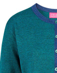 Cardigan aus Bio-Baumwolle mit Kontrastdetails