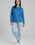 Sweater aus Bio-Baumwolle mit Kontrastdetails