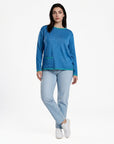 Sweater aus Bio-Baumwolle mit Kontrastdetails