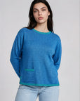 Sweater aus Bio-Baumwolle mit Kontrastdetails