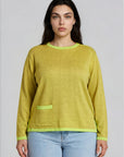 Sweater aus Bio-Baumwolle mit Kontrastdetails