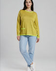Sweater aus Bio-Baumwolle mit Kontrastdetails