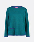 Sweater aus Bio-Baumwolle mit Kontrastdetails
