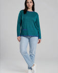 Sweater aus Bio-Baumwolle mit Kontrastdetails