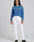 Sweater aus Lammwolle mit dekorativem Jacquardmuster