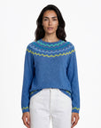 Sweater aus Lammwolle mit dekorativem Jacquardmuster