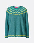 Sweater aus Lammwolle mit dekorativem Jacquardmuster