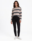 Sweater aus Lammwolle mit Streifenmuster