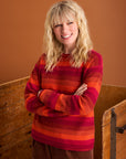 Sweater aus Lammwolle mit Streifenmuster