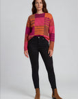 Sweater aus Lammwolle im Patchwork-Design