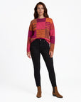Sweater aus Lammwolle im Patchwork-Design