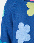 Sweater aus Lammwolle mit Blumenmuster