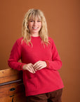 Sweater aus Lammwolle mit Melange-Optik