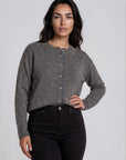 Cardigan aus Lammwolle mit Melange-Optik