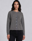 Cardigan aus Lammwolle mit Melange-Optik