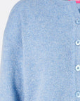 Cardigan aus Lammwolle mit Melange-Optik