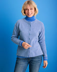 Cardigan aus Lammwolle mit Melange-Optik