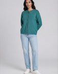 Cardigan aus Lammwolle mit Melange-Optik