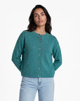 Cardigan aus Lammwolle mit Melange-Optik