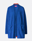 Cardigan aus Lammwolle mit Schalkragen und Melange-Optik