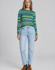 Sweater aus Bio-Baumwolle mit farbenfrohem Streifendesign