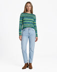 Sweater aus Bio-Baumwolle mit farbenfrohem Streifendesign