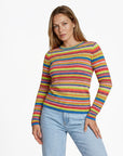 Sweater aus Bio-Baumwolle mit farbenfrohem Streifendesign