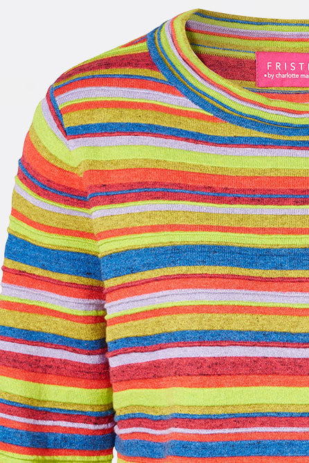 Sweater aus Bio-Baumwolle mit farbenfrohem Streifendesign