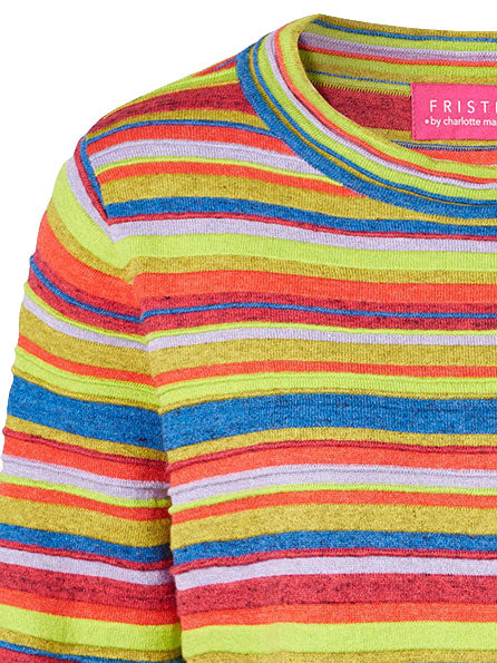 Sweater aus Bio-Baumwolle mit farbenfrohem Streifendesign
