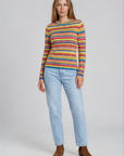 Sweater aus Bio-Baumwolle mit farbenfrohem Streifendesign