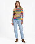 Sweater aus Bio-Baumwolle mit farbenfrohem Streifendesign