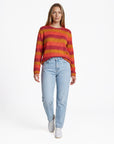 Sweater aus reiner Bio-Baumwolle mit Streifenmuster