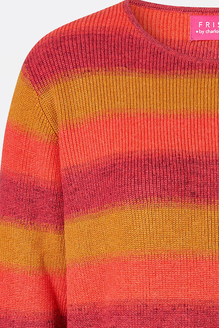 Sweater aus reiner Bio-Baumwolle mit Streifenmuster