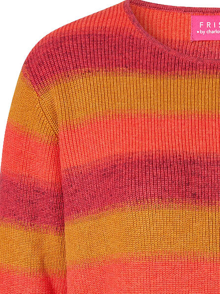 Sweater aus reiner Bio-Baumwolle mit Streifenmuster