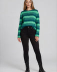 Sweater aus reiner Bio-Baumwolle mit Streifenmuster
