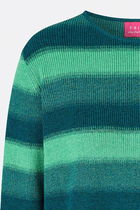 Sweater aus reiner Bio-Baumwolle mit Streifenmuster