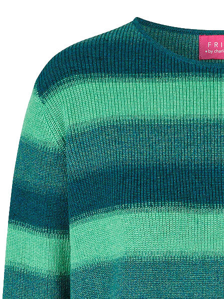 Sweater aus reiner Bio-Baumwolle mit Streifenmuster