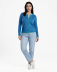 Cardigan aus Bio-Baumwolle mit Kontrastdetails