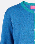 Cardigan aus Bio-Baumwolle mit Kontrastdetails