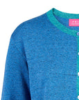 Cardigan aus Bio-Baumwolle mit Kontrastdetails