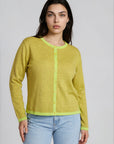 Cardigan aus Bio-Baumwolle mit Kontrastdetails